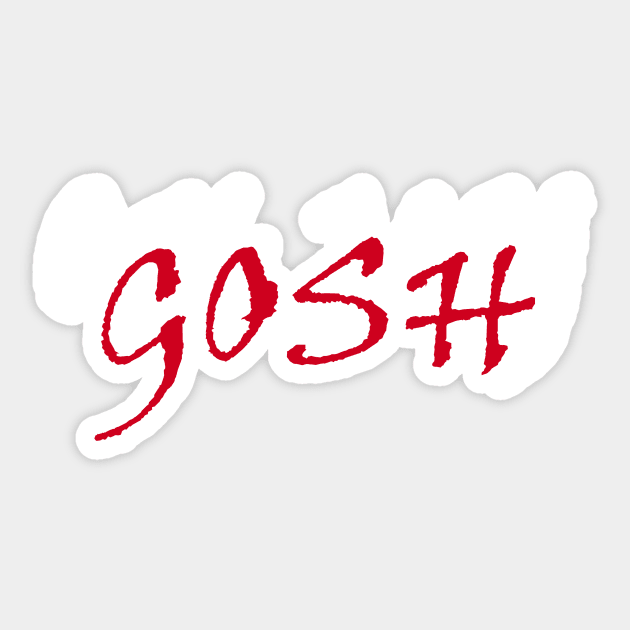 OH MY GOSH WHITE AND RED - MINIMALIST Sticker by JMPrint